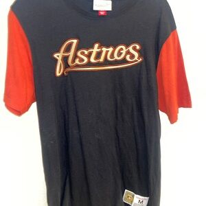 Majestic Astros Black and Orange T-Shirt